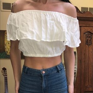 White Crop Top